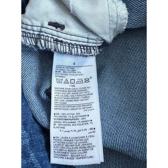 Old Navy High Rise Wow Wide Leg Jeans Women’s Size 4 Medium Wash Stretch - Picture 5 of 14